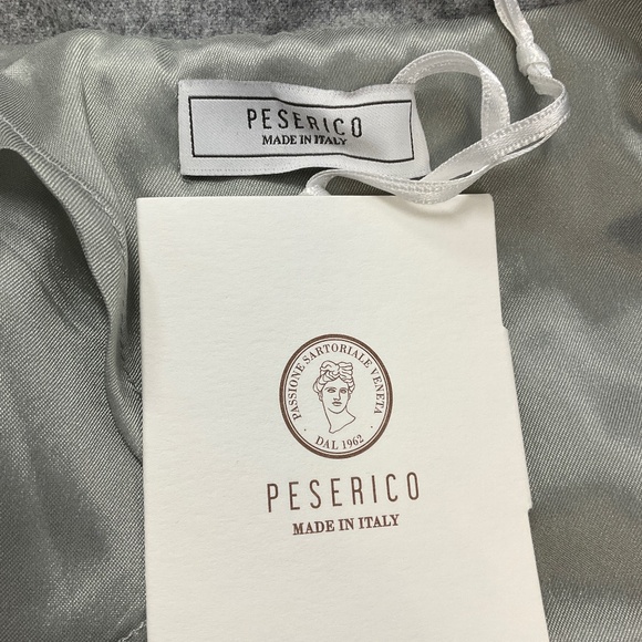 PESERICO GREY WOOL JUMPSUIT WITH BELT - Picture 4 of 4